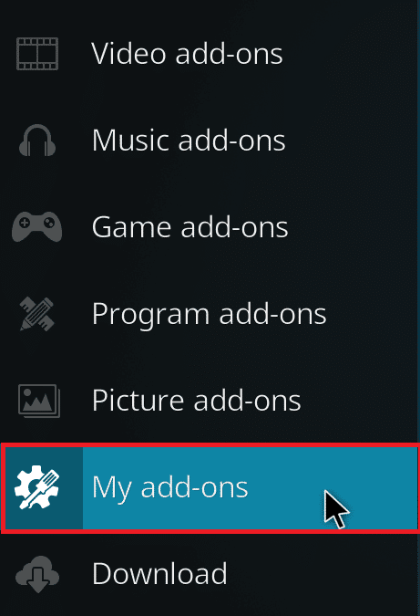 Click My add-ons. Fix Kodi Cannot Connect to Network Server