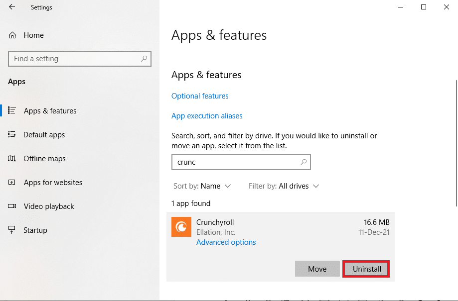 click on Crunchyroll and select Uninstall option. How to Fix Windows 10 Touchscreen Not Working