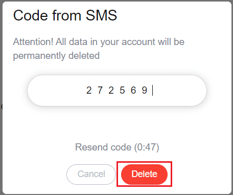 click on Delete option in Code for SMC prompt. How to Delete Your ICQ Account Permanently