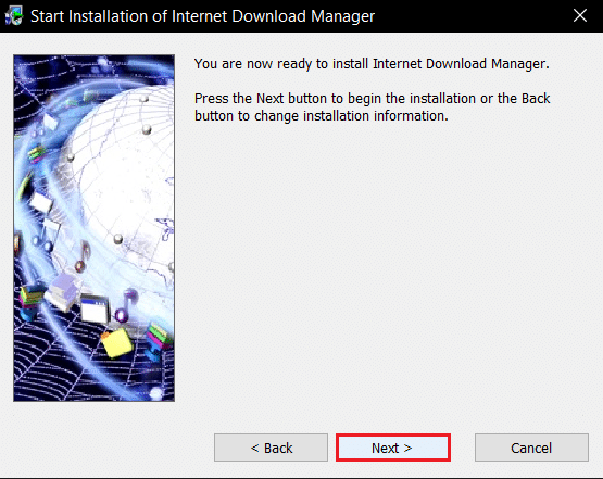 click on Next in internet download manager idm installation wizard