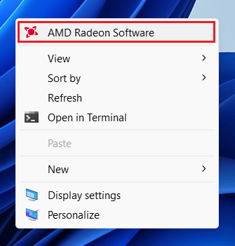 click on Show more options - AMD Radeon Software