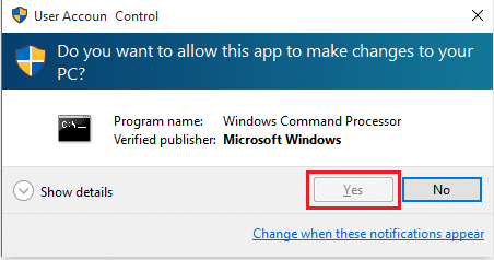 click on Yes in user account control