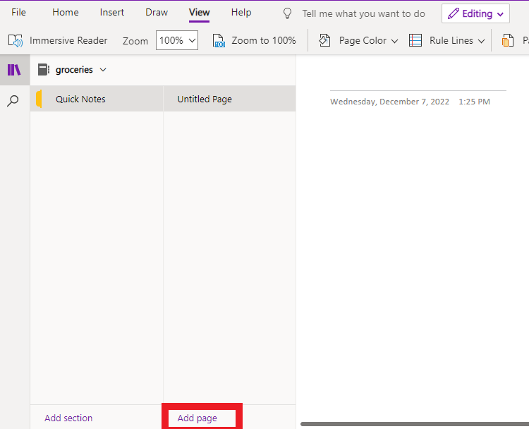 Click on add page. How to Create and Use Templates in OneNote