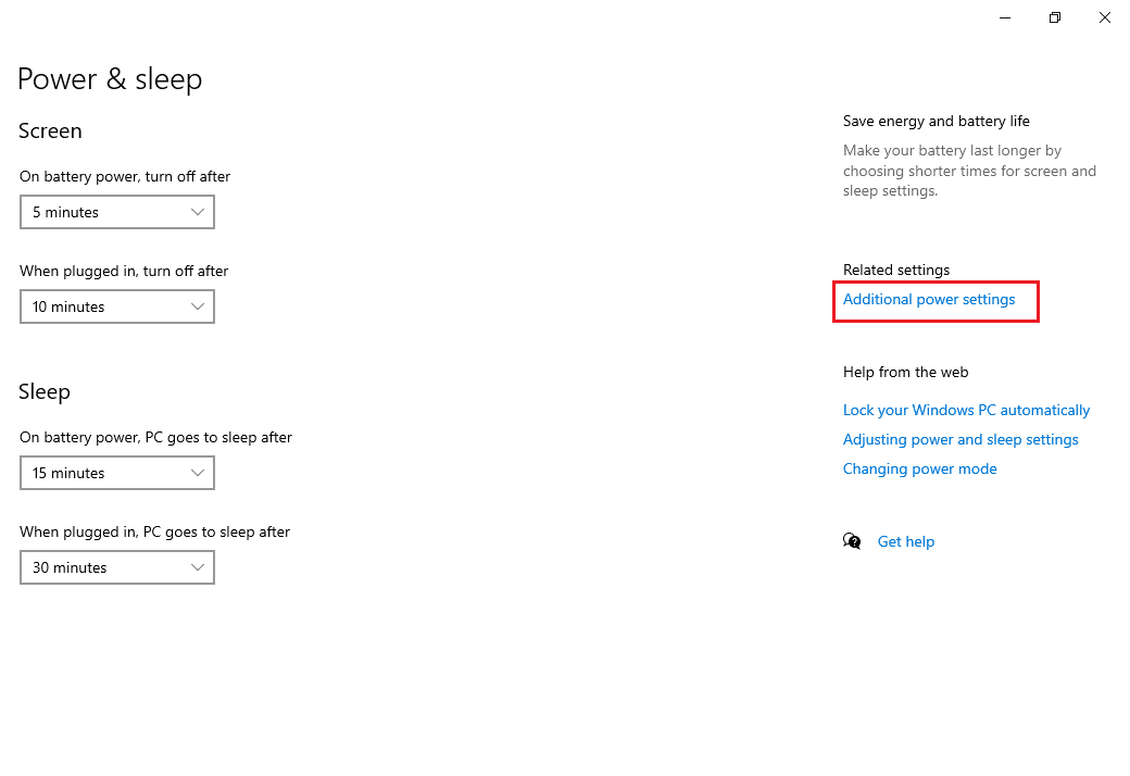 Click on Additional power settings. Fix Computer Stuck on Lets Connect You to a Network
