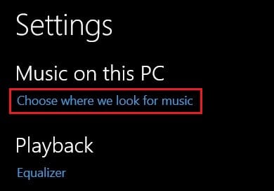 click on choose where we look for music | How to Add Album Art to MP3 in Windows 10