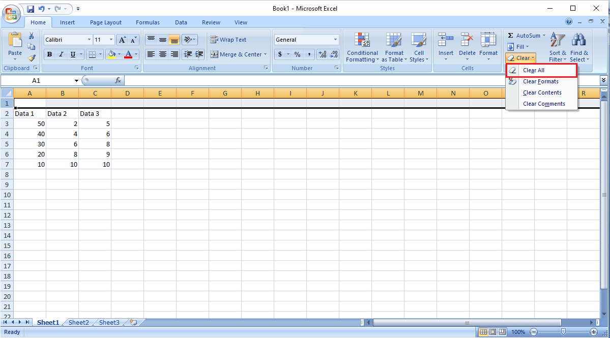 Click on Clear All to remove the entire row. How to Fix Move Excel Column Error