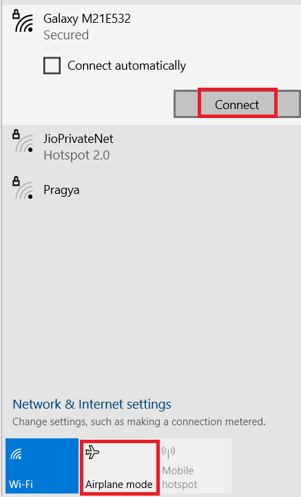 Click on connect button. Fix Network Connection Error 0x00028002