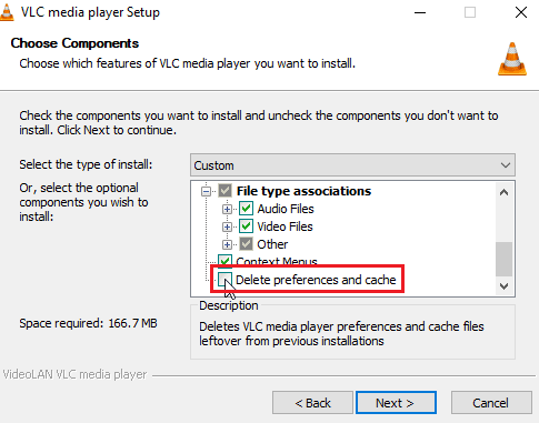 click on delete preferences and cache. Fix VLC Hotkeys and Shortcuts Not Working