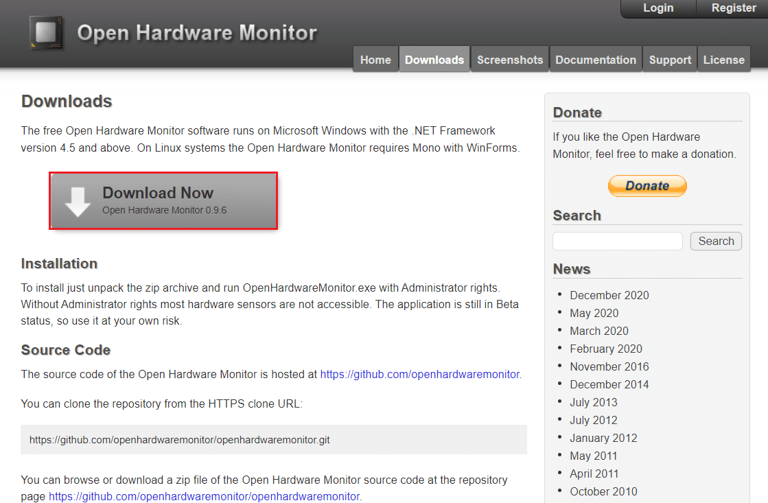 click on download now in open hardware monitor download page. PC power supply problems and solutions