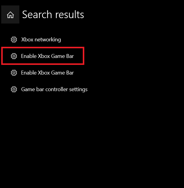 click on Enable Xbox Game Bar