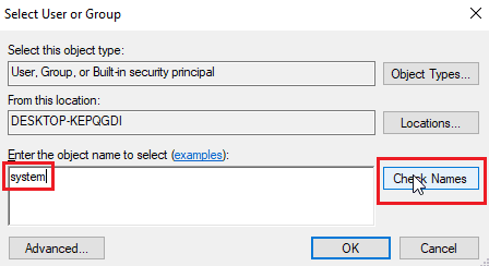 click on enter objectname textbox or username and click on check name to check for user name. How to Rename file in Destination Directory