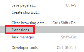 Click on extensions