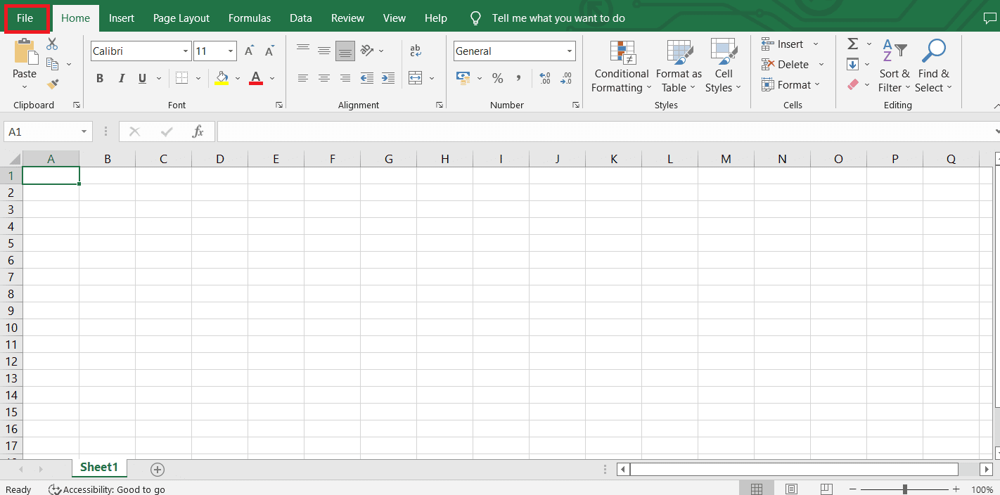 Click on File. How to Unlock Arrow Keys in Excel