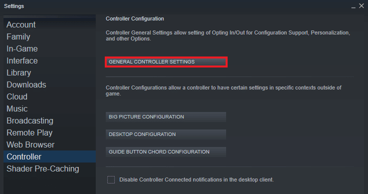 Click on general controller settings. Fix Rocket League Controller Not Working