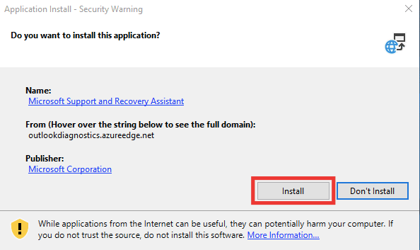 click on Install. 8 Ways to Fix Outlook This is not a Valid File Name Error