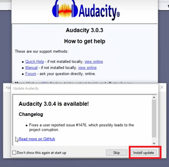 click on Install Update. How to Fix Latency in Audacity in Windows 10