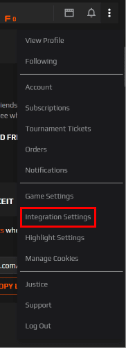 Click on Integration Settings.