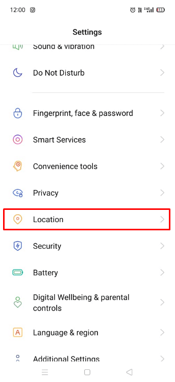 Click on Location and turn off the Use Location option. 