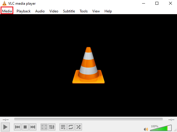 Click on Media. How to Create VLC Loop Video