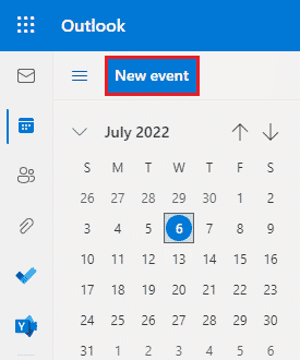 Click on New event. How to Install and Use Teams Add in for Outlook