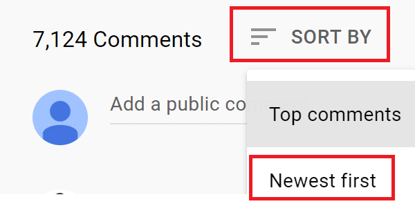 Click on Newest first to sort YouTube comments. How to Fix YouTube Comments Not Loading
