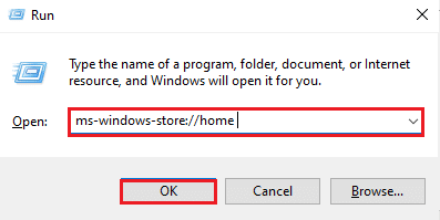click on OK to open Microsoft Store