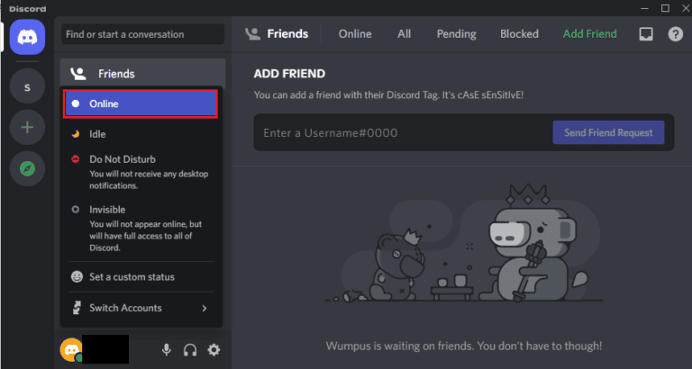 Click on Online. Fix Discord Not Detecting Battle Net Problem