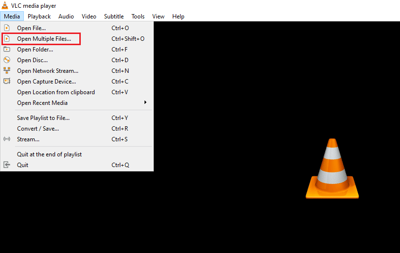 Click on Open Multiple Files. How to Create VLC Loop Video