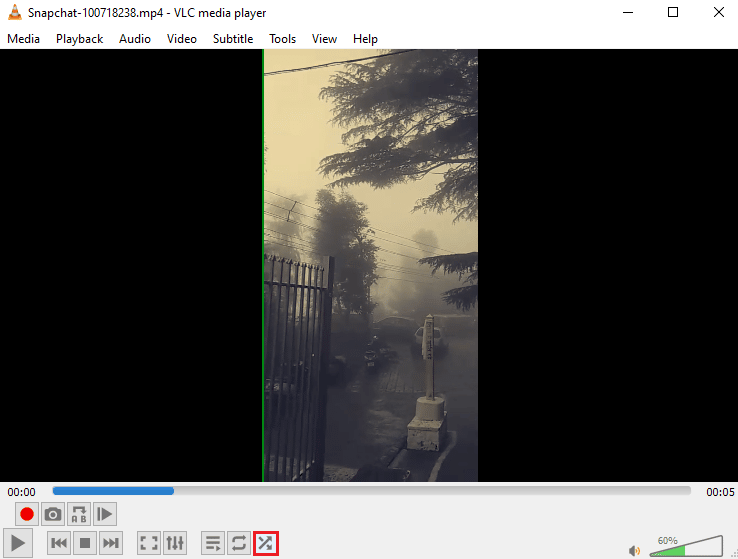 Click on Random icon. How to Create VLC Loop Video
