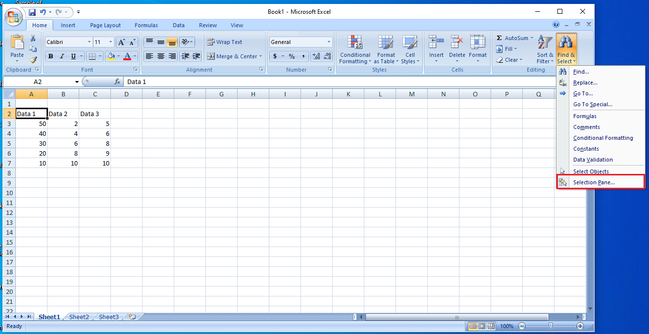 Click on Selection Pane. How to Fix Move Excel Column Error