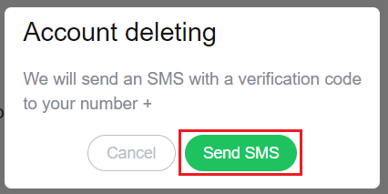 click on send SMS option in ICQ website