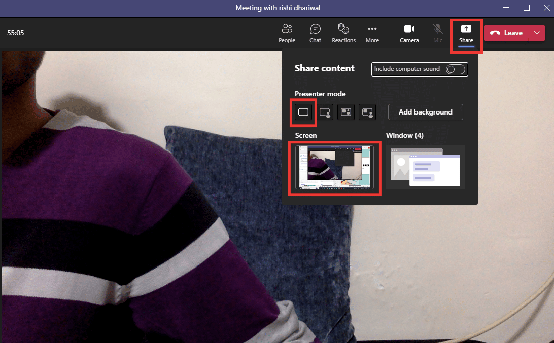 click on share button. Choose Content only Presenter mode then click on Screen. How to Share Multiple Screens in Microsoft Teams