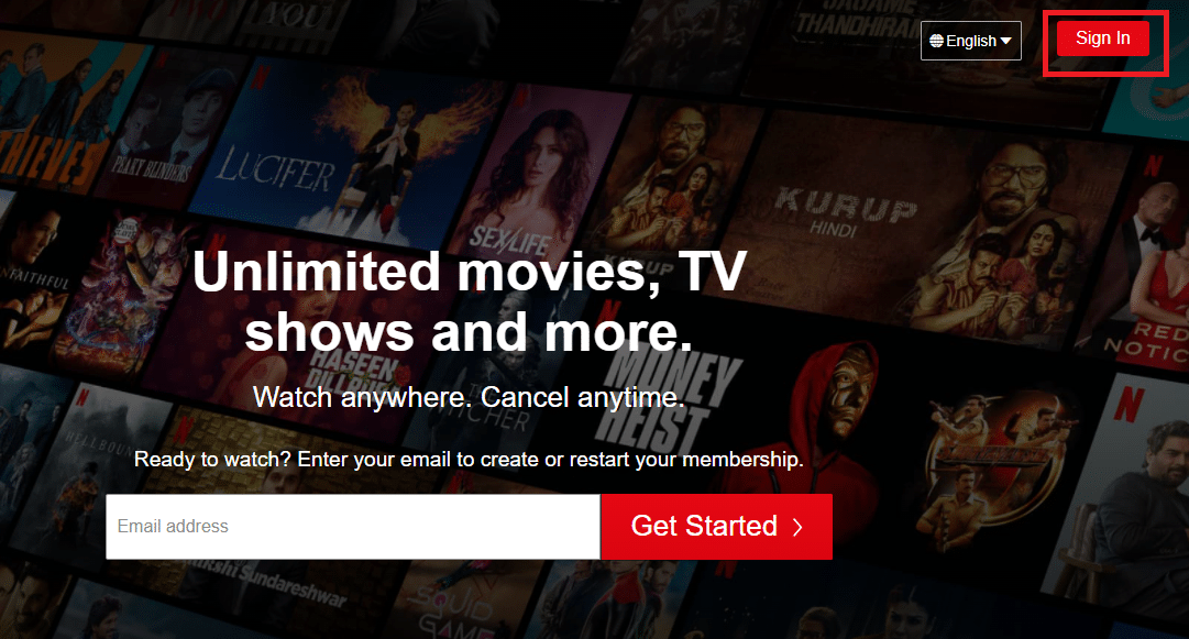 Click on Sign In. Fix Netflix Error Code NW-6-503