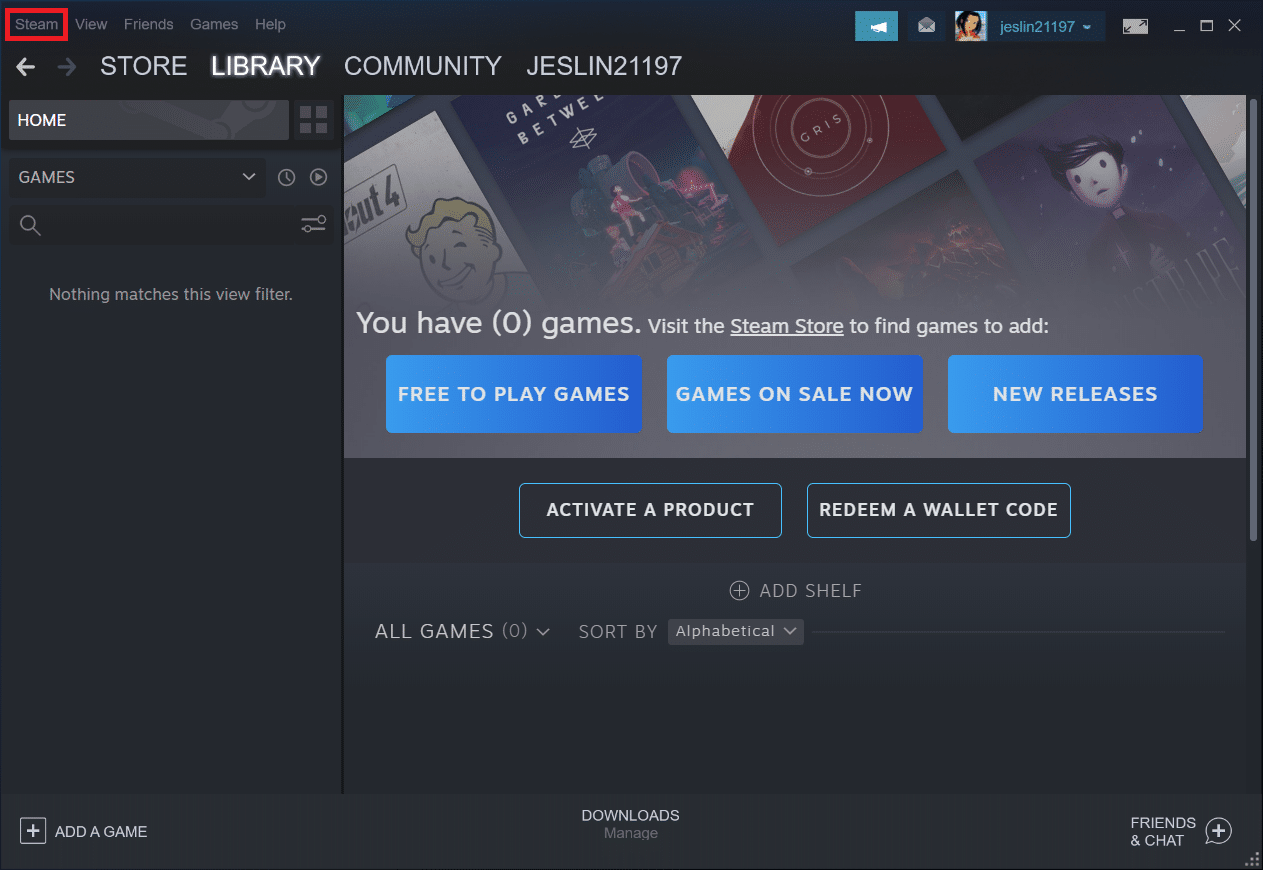 Click on Steam at the top left corner. Fix Steam App Configuration Unavailable