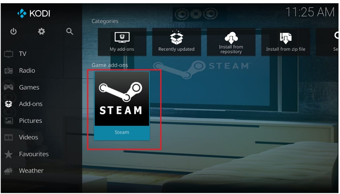 Click on Steam 