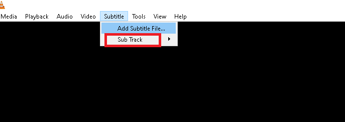 Click on Sub Track option from the drop-down menu