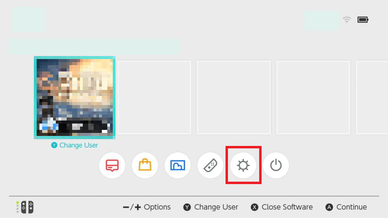 click on the System Settings gear icon