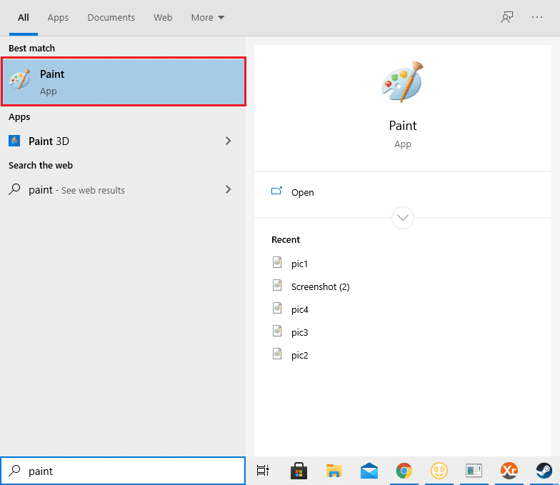 click on the Windows key and search for the ‘Paint’ app. | How To Capture A Screenshot On Lenovo?