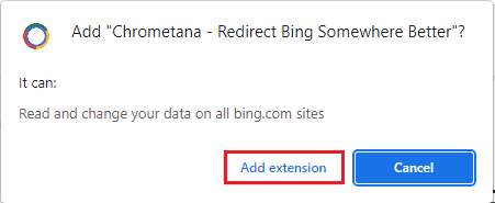 click on the Add extension button 