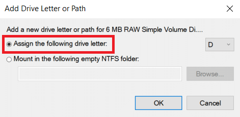 Click on the Assign the following drive letter option. How to Fix WD My Passport Ultra Not Detected on Windows 10