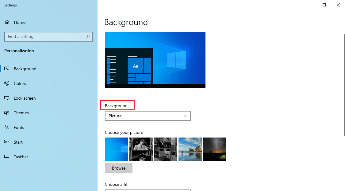 Click on the Background. Fix Windows Cant Find One of the Files in This Theme