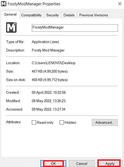 click on the buttons Apply and then on OK to save the changes. Fix Frosty Mod Manager Not Launching Game