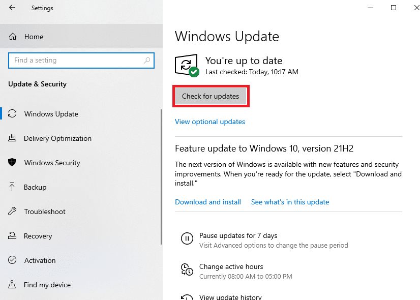 Click on the Check for updates. How to Fix Windows 10 Touchscreen Not Working