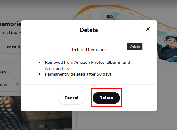 Click on the Delete option to finally move the selected photo to Trash