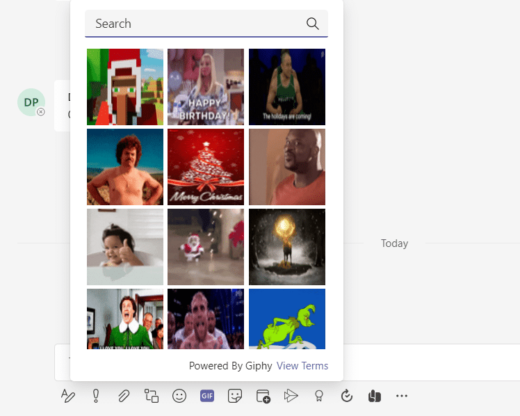 Click on the desired GIF. How to Use Microsoft Teams Secret Emoticons