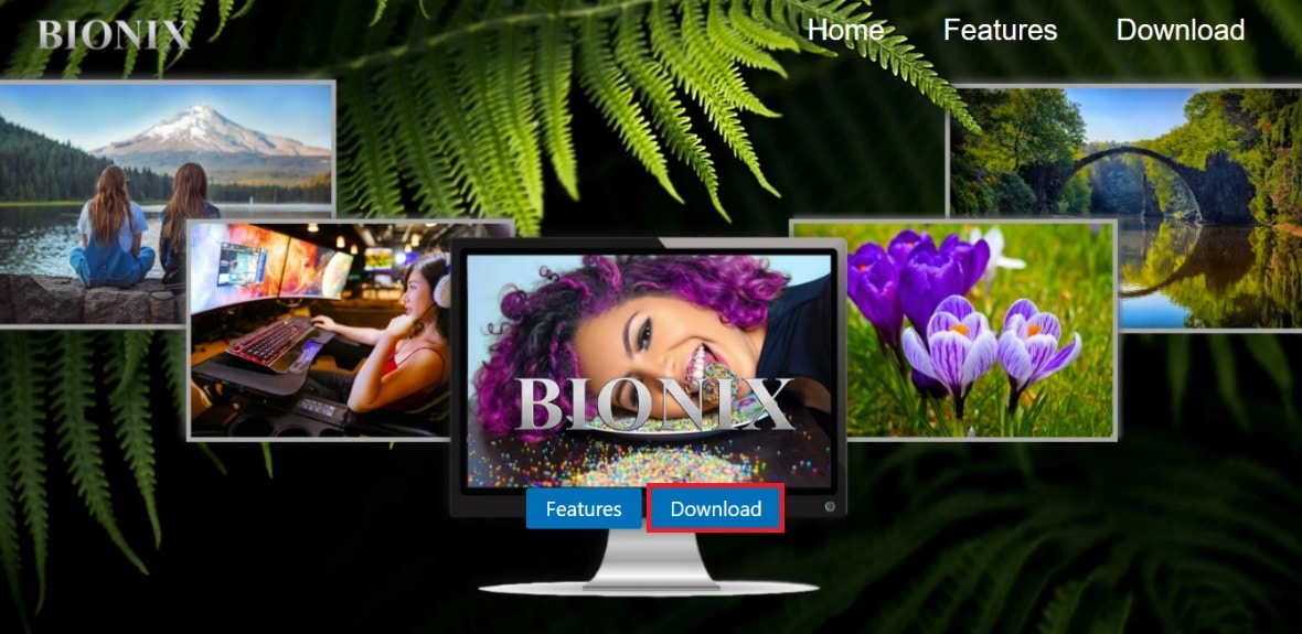 Нажмите кнопку «Загрузить» на домашней странице BioniX. Как установить анимированные обои в Windows 10