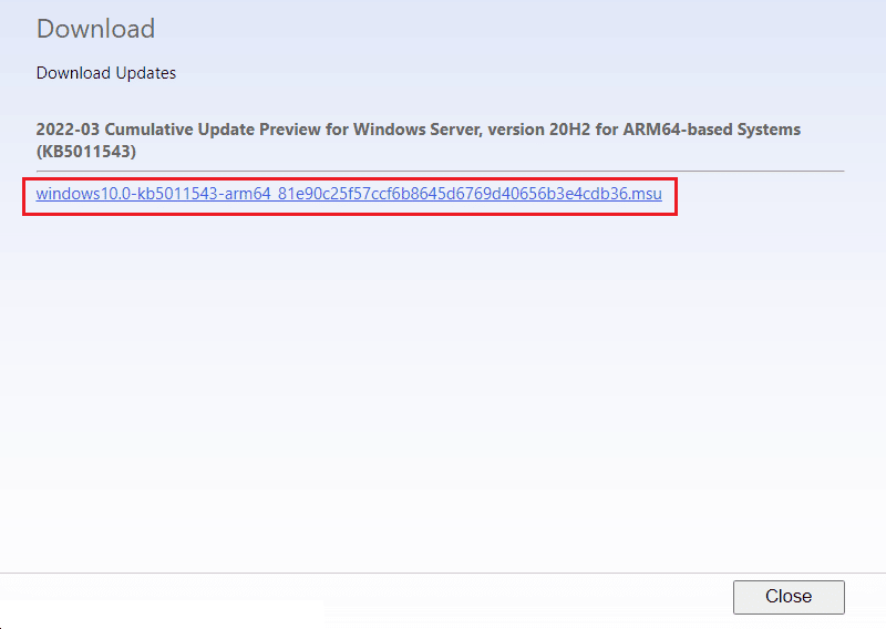 click on the download link to download the updates in Microsoft Update Catalog. Fix Error 0x800705b3 in Windows Update