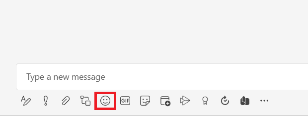 Click on the emoji icon at the bottom. 