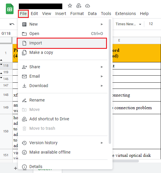 Click on the File tab and click on the Import option. Fix Error Code 541 in Windows 10