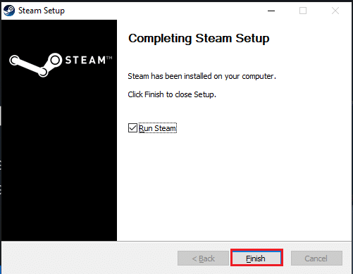 Click on the Finish button. Fix Steam Client Bootstrapper High CPU on Windows 10